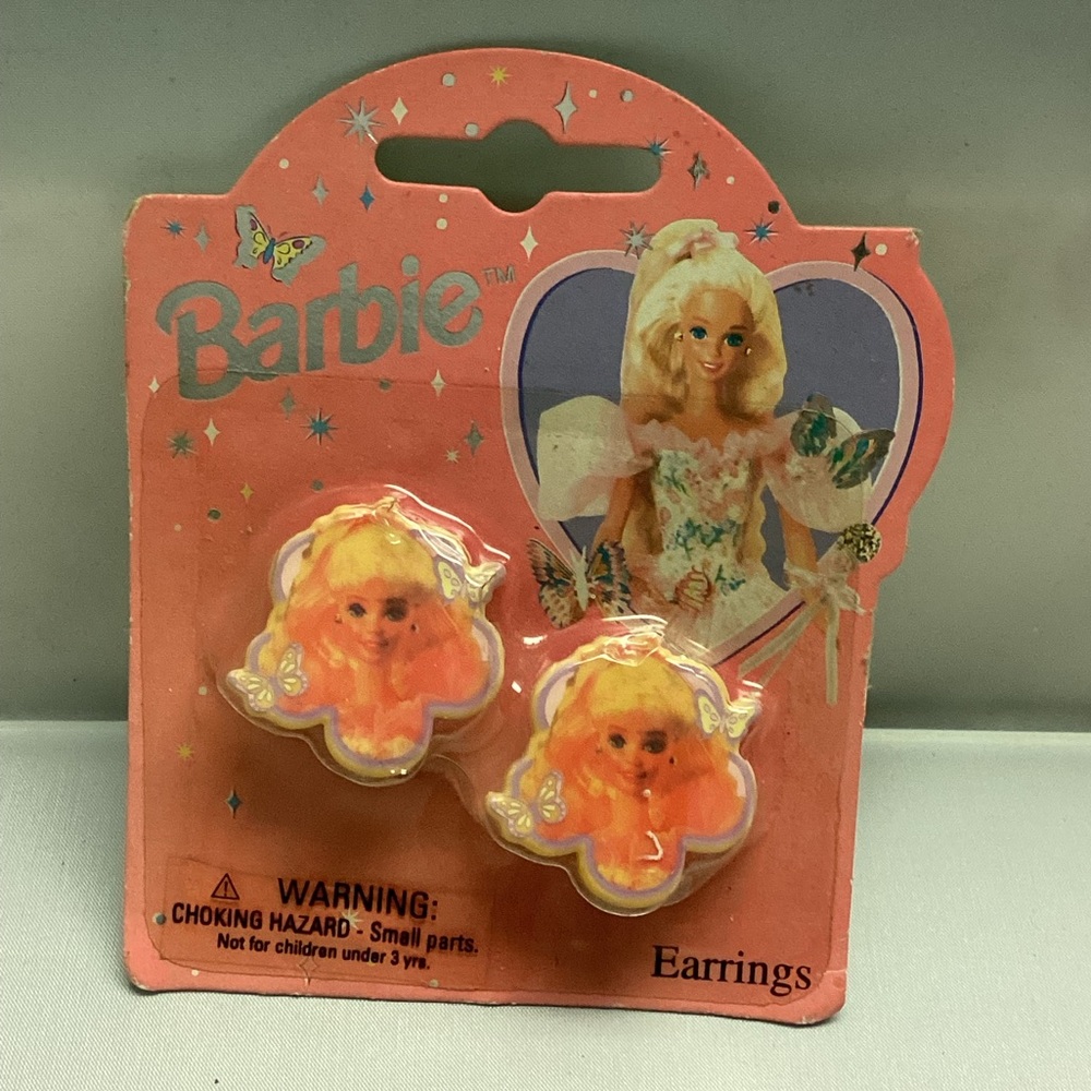Barbie bar314 Vintage kid’s earring 1994 Mattel